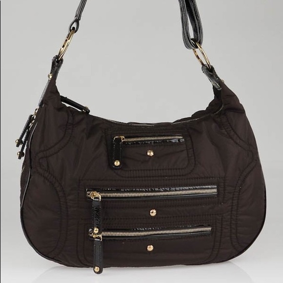 TOD’S Luna nylon patent leather brown media bag - Picture 1 of 5